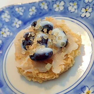 白餡と黒豆とザラメの芋天